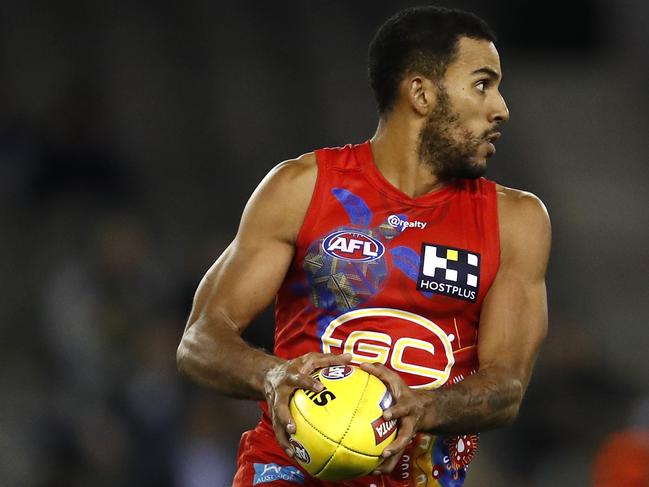 Touk Miller found a mountain of the footy for the Suns. Picture: Getty Images