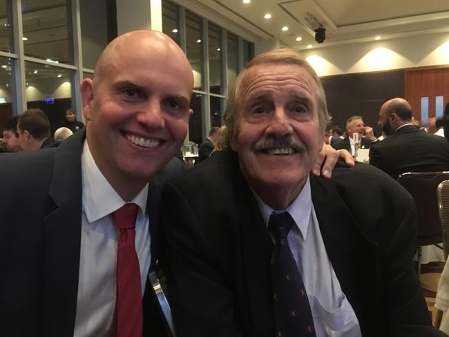 Former Victorian player Nigel Murch with his son James.