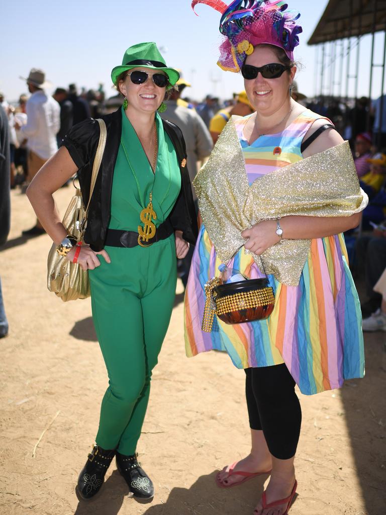 Lauren Thomas (left) and Carrie Heaven came from Tasmania for the annual meet. Picture: AAP Image/Dan Peled.