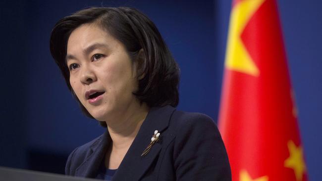 China foreign ministry spokeswoman Hua Chunying says Australia has been “infected with paranoia". Picture: AP Photo/Ng Han Guan