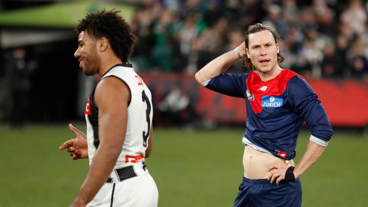 Ed Langdon looks on post-game. Picture: Michael Willson/AFL Photos via Getty Images