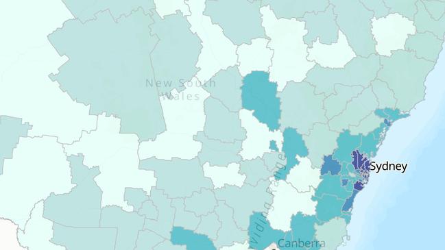 The overall Index score, based on “On the Move” scores at a suburb level, stands at 55, painting a concerning picture of digital connectivity. Picture: NSW State Government