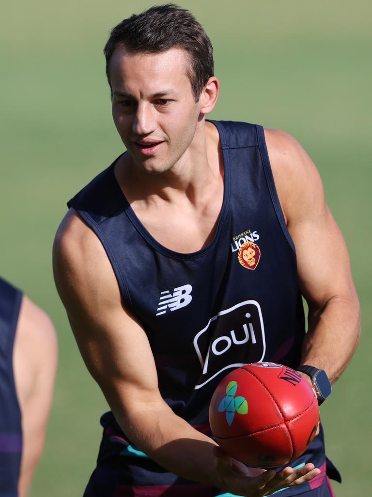 The Lions will get Tom Doedee back from an ACL injury. Picture: Lachie Millard