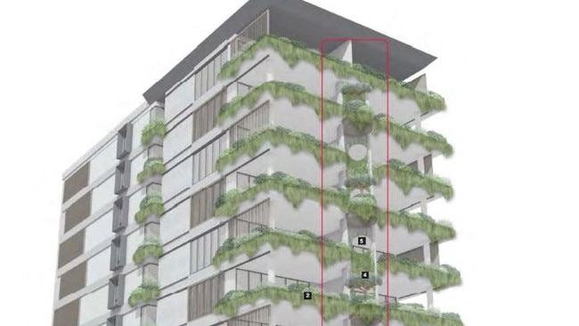 The nine-storey tower planned for The Esplanade at Palm Beach.