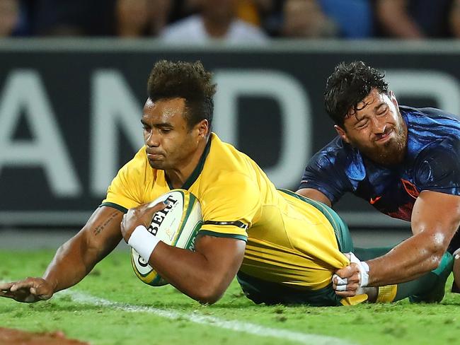 Genia crosses for the game’s opening try. Picture: Getty