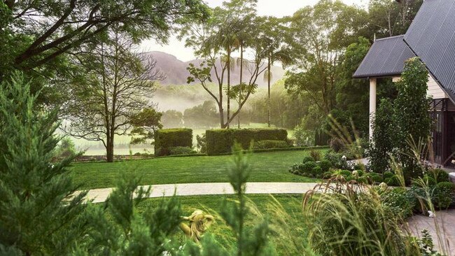 Gardens at the estate in Bellingen, NSW.