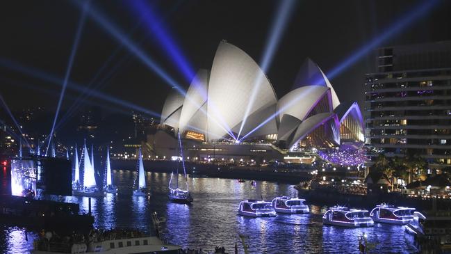 Pyrotechnics display at Australia Day Live.