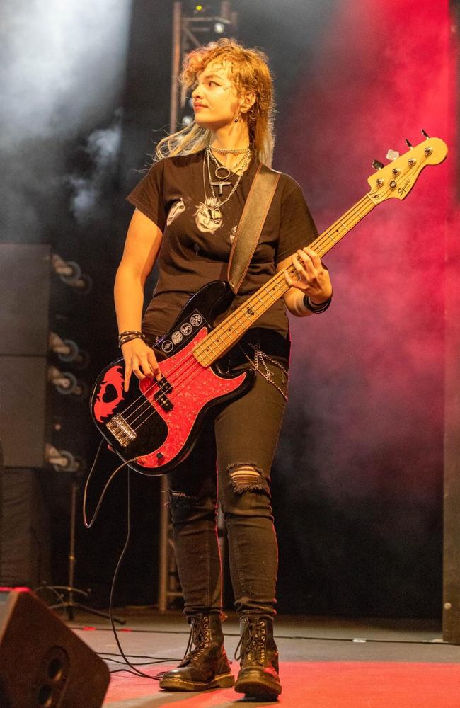 Gladstone's Kailee Butcher, bassist in RedThorn. Picture: Contributed