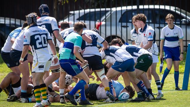 Try! Action in the Under 18 Gen Blue II v NSW Invitational XV match.