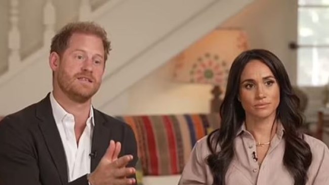 The Sussexes publicly slammed the royal family in a series of lucrative arrangements. Picture: CBS