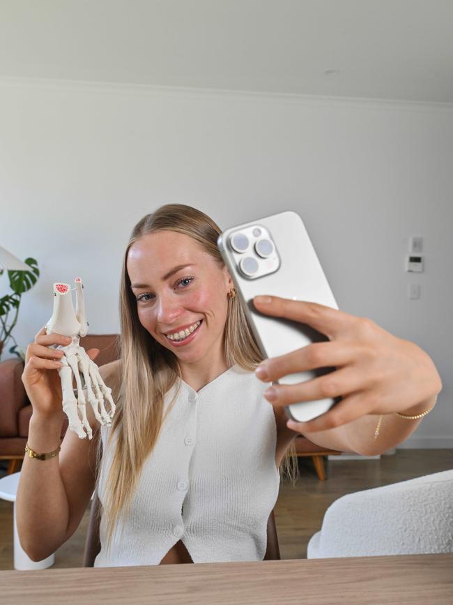 Zahra McDonald is juggling being a full-time podiatry student, influencer and an endometriosis advocate. Picture: Brenton Edwards