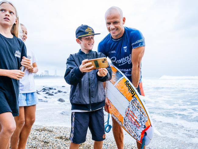 Julian Wilson of Australia after surfing in Heat 9 of the Round of 32 at the Bonsoy Gold Coast Pro on May 9, 2025 at Burleigh Heads, Queensland, Australia. (Photo by Beatriz Ryder/World Surf League)