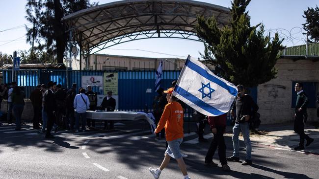 The shuttered gate of the UNRWA's West Bank Field Office in Jerusalem on January 30, 2025. Picture: AFP