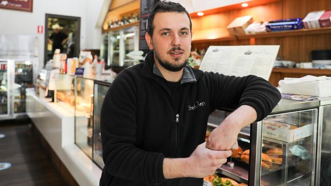 Chris Kriketos at his family’s Bakers Oven Cafe which has operated at The Rocks for nearly 40 years. Picture: Ryan Osland