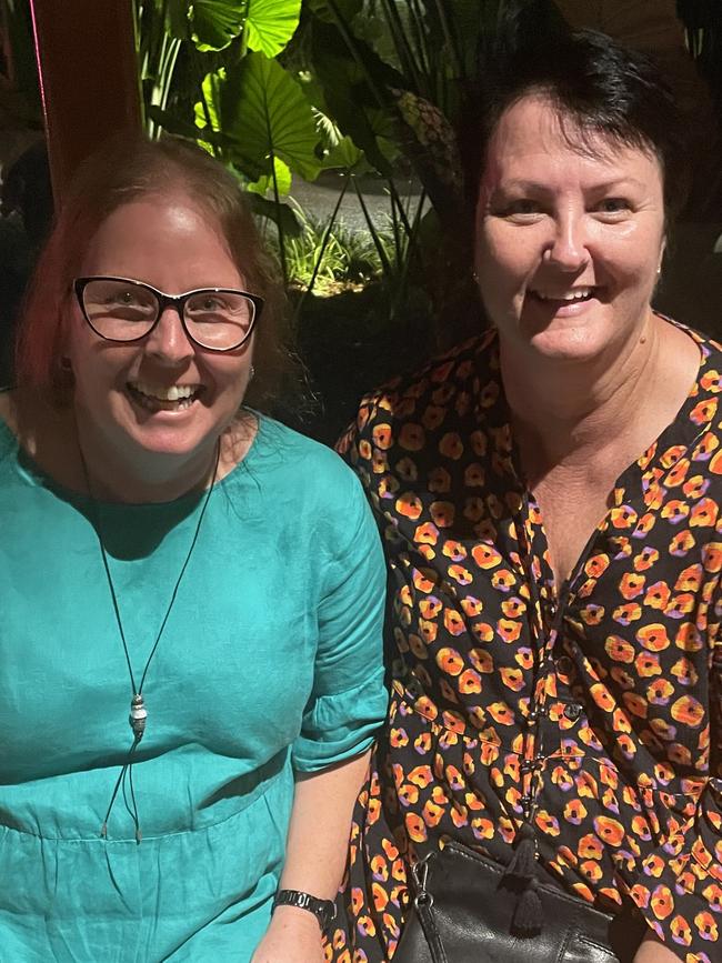 Anja Van Hooydonk and Jacqui Brophy attend Bohemian Rhapsody: Queen's Greatest Hits at the Cairns Performing Arts Centre