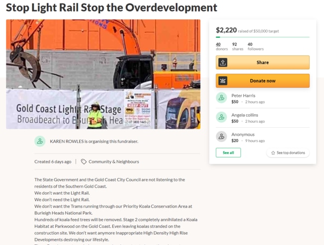 The 'Stop Light Rail Stop the Overdevelopment' campaign