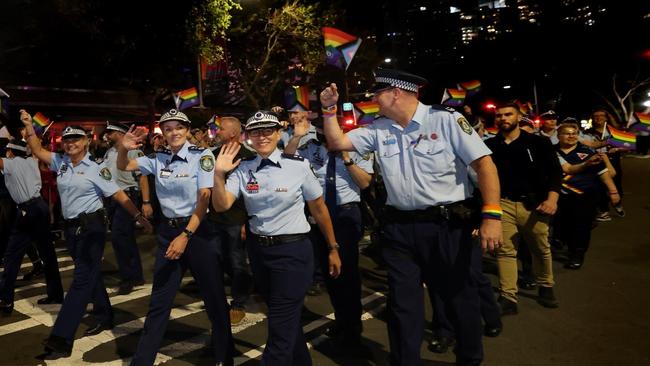 Discussions remain ongoing between NSW Police and the Mardi Gras board in the hopes officers will be allowed to march on Saturday night. Picture: Supplied