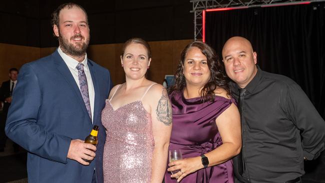 Marcus East, Dominique East, Jodie Scull and Chris Scull at Mackay Mayor's Charity Ball Saturday 10 May 2025 Picture: Michaela Harlow