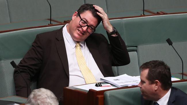 George Christensen in Question Time last week. Photo: Kym Smith