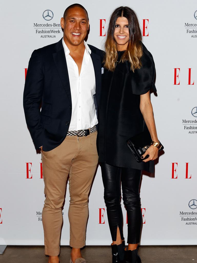 Geoff and his now ex-wife Sara. (Photo by Caroline McCredie/Getty Images)