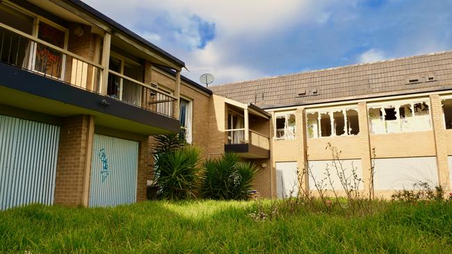 The abandoned retirement village is an eyesore.