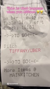 Uber eats customer gets rude shock on her receipt