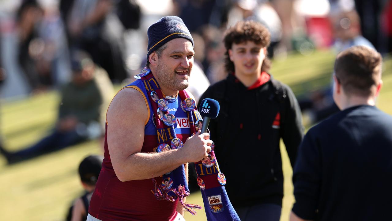 Former AFL player Brendan Fevola at Collingwood training. (Photo by Kelly Defina/Getty Images)