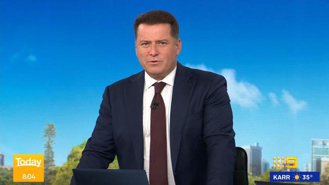 Karl Stefanovic’s joke about Queensland kids was awkwardly laughed off by co-host Ally Langdon. Picture: Channel 9