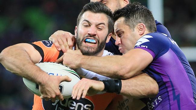 Could James Tedesco (L) and Cooper Cronk (R) team up in 2018? Picture: Wayne Ludbey