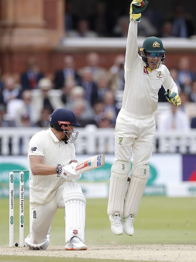 Tim Paine appeals for a wicket during the 2019 Ashes.