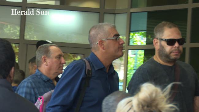 Bill Vlahos arrives at the Melbourne Magistrates Court