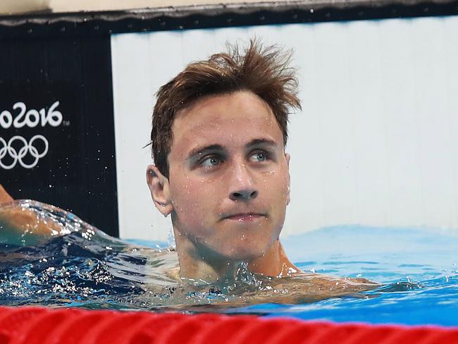 Australia's Cameron MceVoy in his 100m freestyle heat on Day 4 of the swimming at the Rio 2016 Olympic Games. Picture. Phil Hillyard