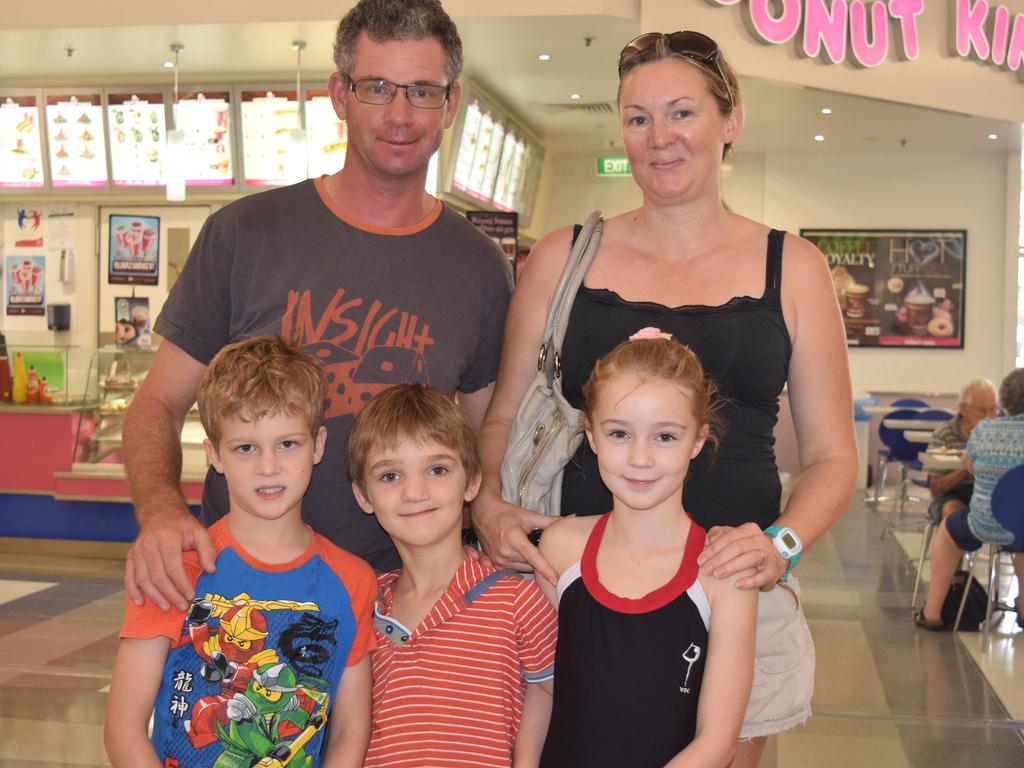 Simon and Tracy Edwards- Bland with Austin, Stirling and their sister Arwen. Photo Inge Hansen / Whitsunday Times.