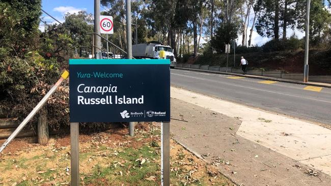 A Redland City Council sign with the new spelling. Picture: Contributed