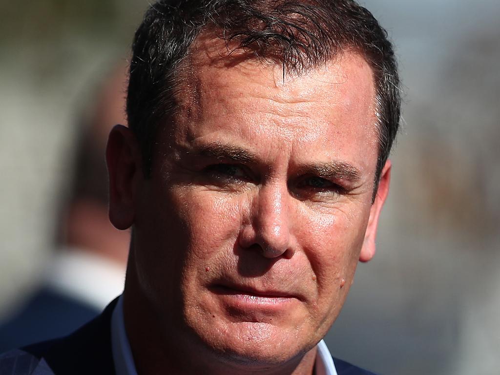 Wayne Carey was escorted from Crown Perth last Thursday night. Picture: Kelly Defina/Getty Image