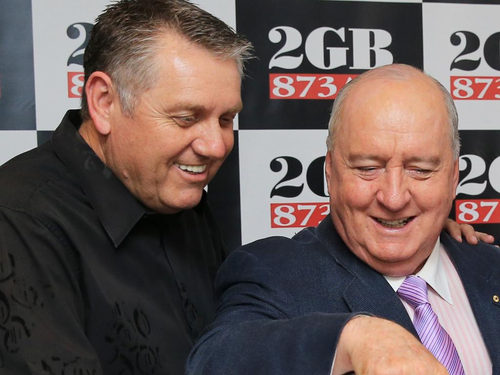 Ray Hadley and Alan Jones. Picture: Mark Evans