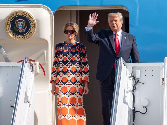 Donald and Melania Trump bid farewell to Washington last week and hello to Florida. Picture: Getty Images/AFP