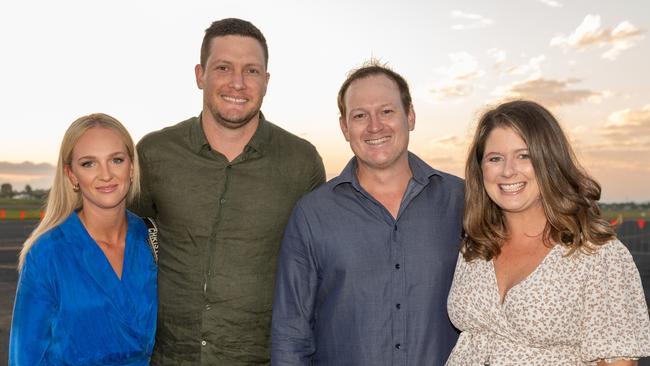 Zoey Vaccaneo, Luke Vaccaneo, Nick Cullen and Caitlin Cullen at Dinner on the Runway for Mackay Hospital Foundation, Mackay Airport Friday 8 September 2023 Picture: Michaela Harlow