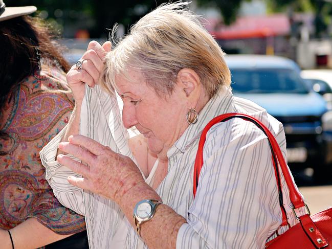 Fran Hodgetts leaves the inquest after giving evidence. File picture