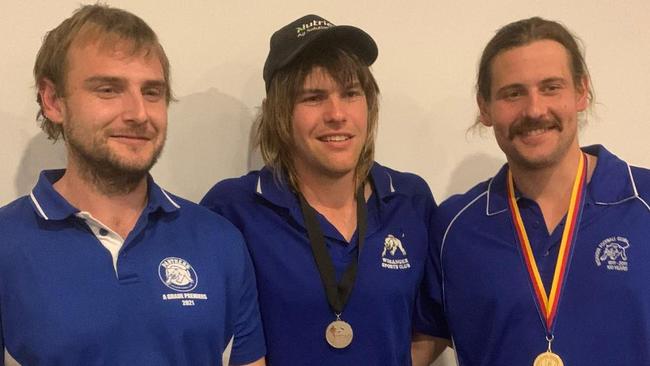 Liam Sampson (middle) won the KIFL medal. Picture: Wisanger Football Club