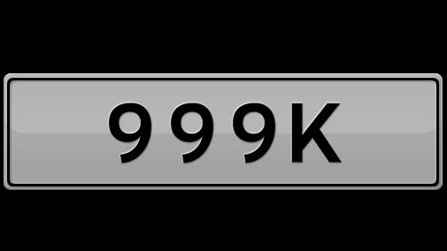 '999k' plate from South Australia selling for $999K on Mr Plates.com. Picture: Mr Plates