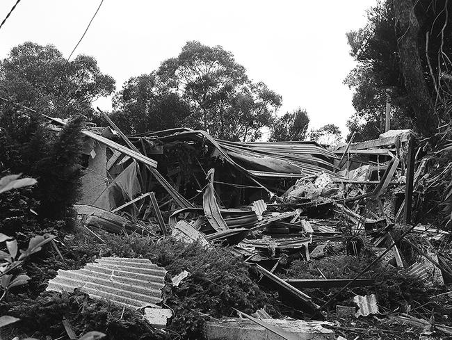 The scene after a bombing at the home of Justice Richard Gee. Picture: Supplied