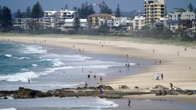 People have continued to go to beaches in large numbers. Picture: AAP.