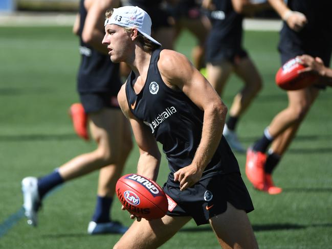 Blue Will Setterfield is finally taking part in match simulation after recovering from an ACL injury. Picture: AAP