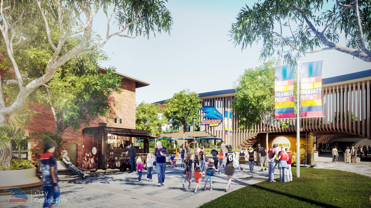 Adelaide Crows artist impressions of their new base at Thebarton Oval. Picture: City Collective