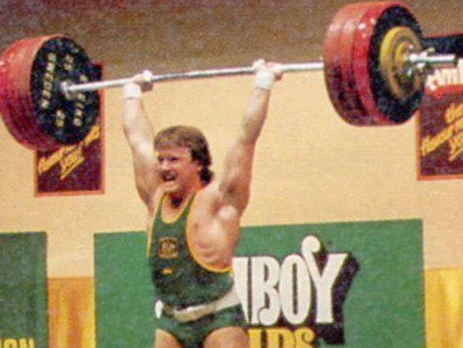 Former Olympic weightlifter Ronald Laycock, in his competing days. Picture: Facebook