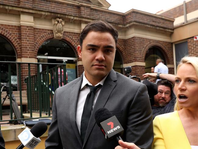 Dylan Walker leaves Manly Local Court on Wednesday. Picture: NCA NewsWire / Damian Shaw