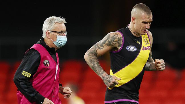 Dustin Martin is out of hospital. Picture: Michael Klein