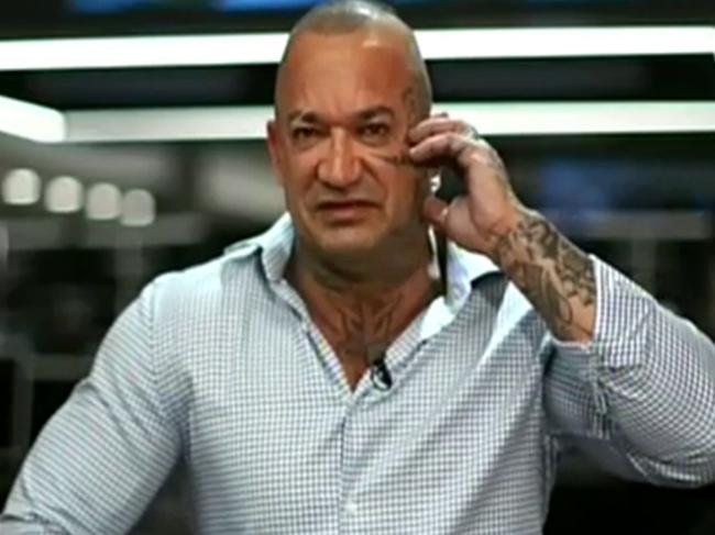 Dustin Martin's father Shane Martin on <i>The Footy Show. </i>Picture: Channel 9