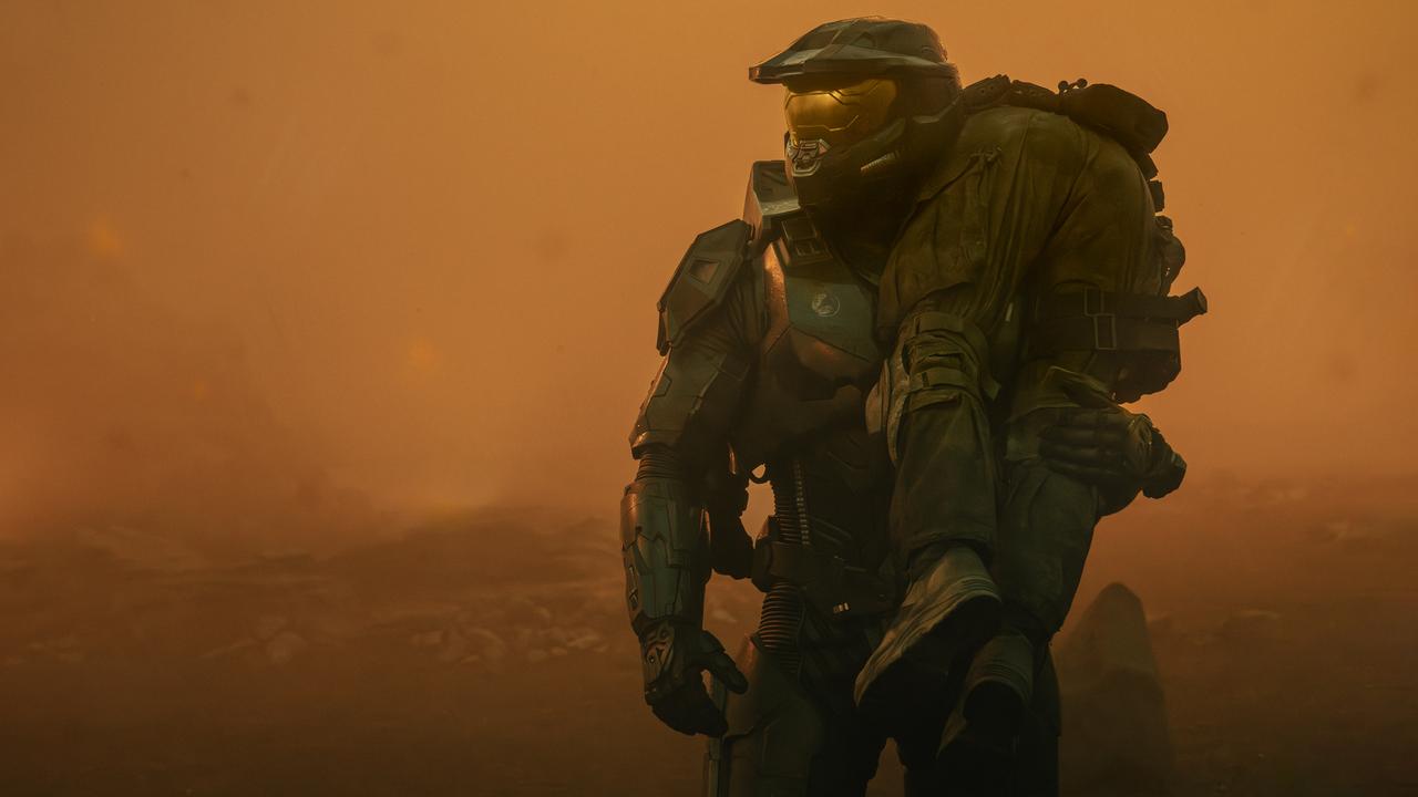 Pablo Schreiber as Master Chief in Halo. Picture: Adrienn Szabo/Paramount+